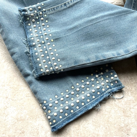 MAC Dream Skinny Jeans w/ Cropped Pearl Hem Size 10 - Picture 8 of 12